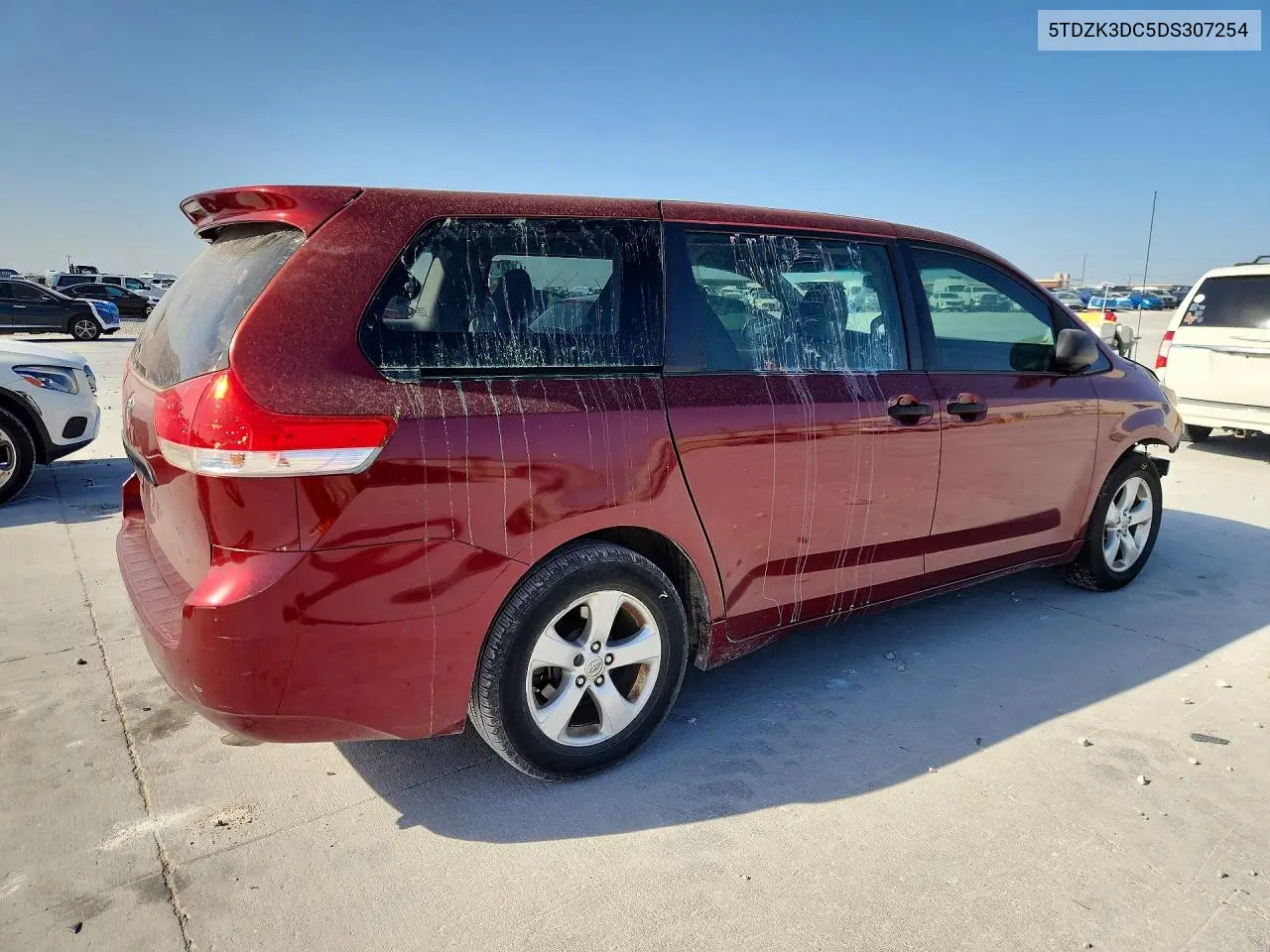 2013 TOYOTA SIENNA VIN 5TDZK3DC5DS307254 — фото 3