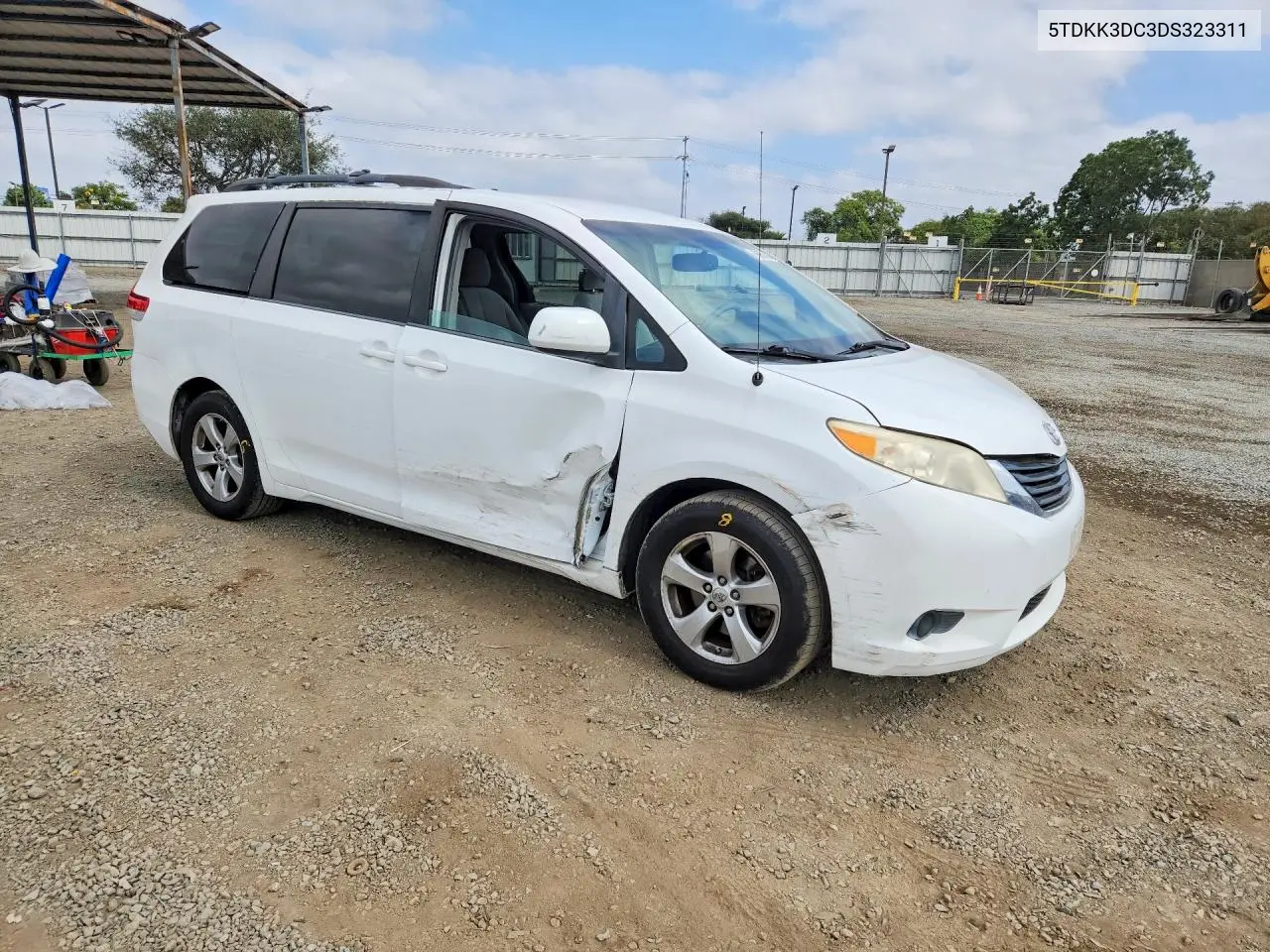 2013 TOYOTA SIENNA VIN 5TDKK3DC3DS323311 — фото 4