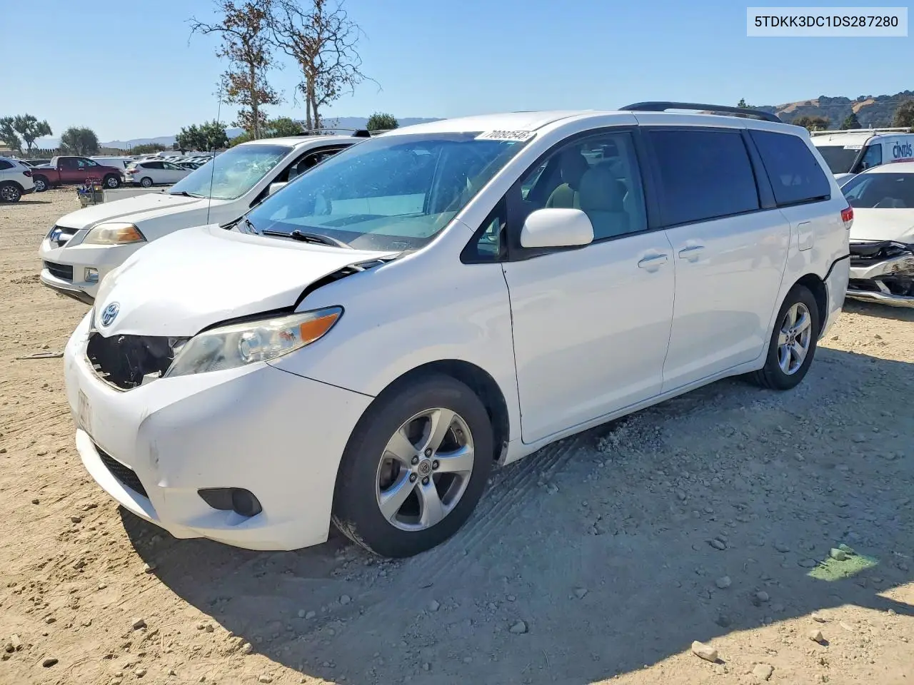 TOYOTA SIENNA 2013, VIN 5TDKK3DC1DS287280