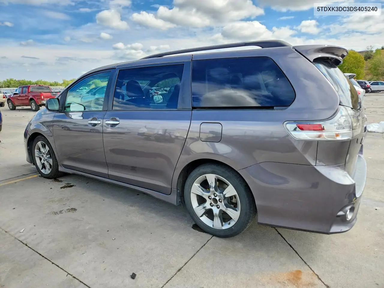 2013 TOYOTA SIENNA VIN 5TDXK3DC3DS405240 — фото 2