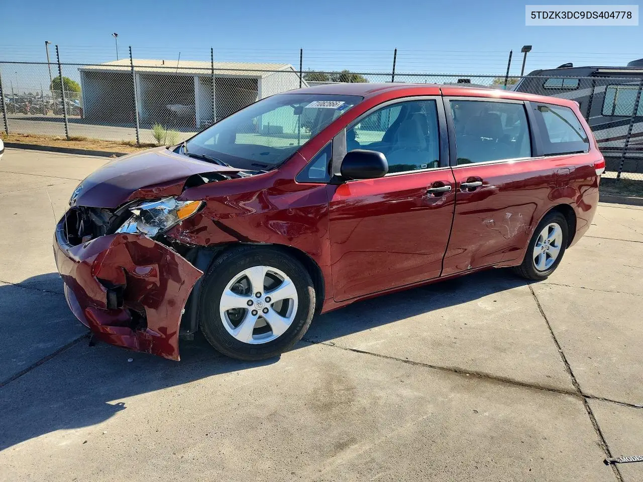 TOYOTA SIENNA 2013, VIN 5TDZK3DC9DS404778
