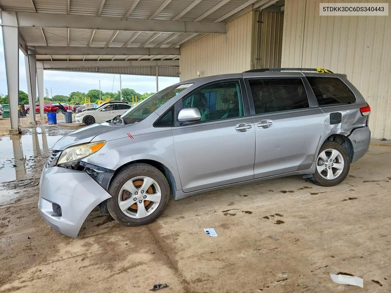 TOYOTA SIENNA 2013, VIN 5TDKK3DC6VS340443