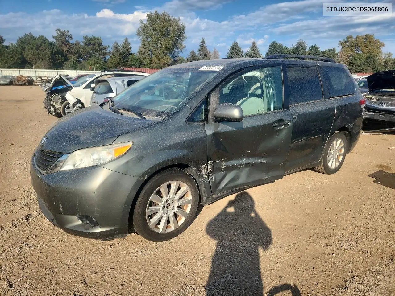 TOYOTA SIENNA 2013, VIN 5TDJK3DC5DS065806