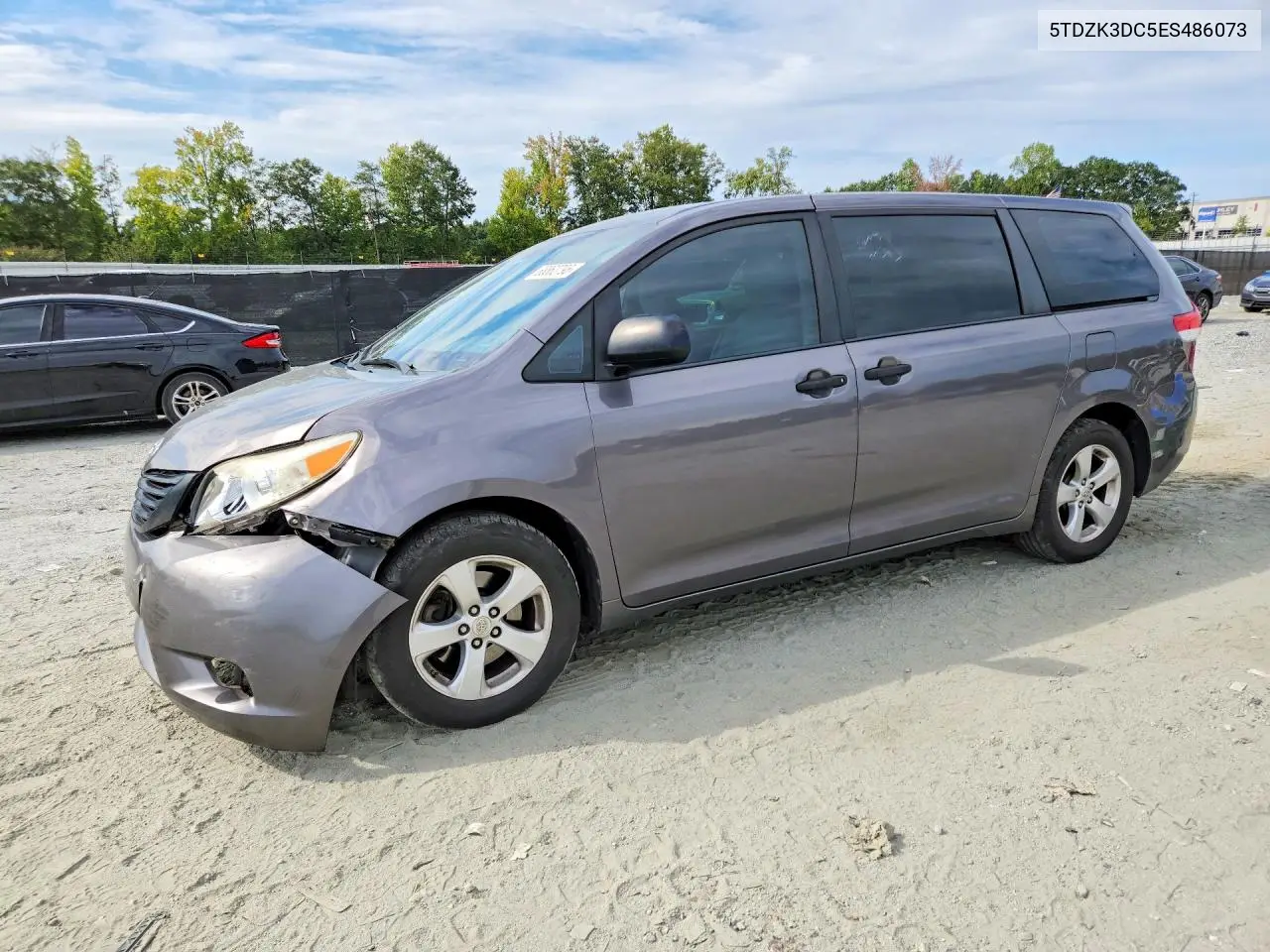TOYOTA SIENNA 2014, VIN 5TDZK3DC5ES486073