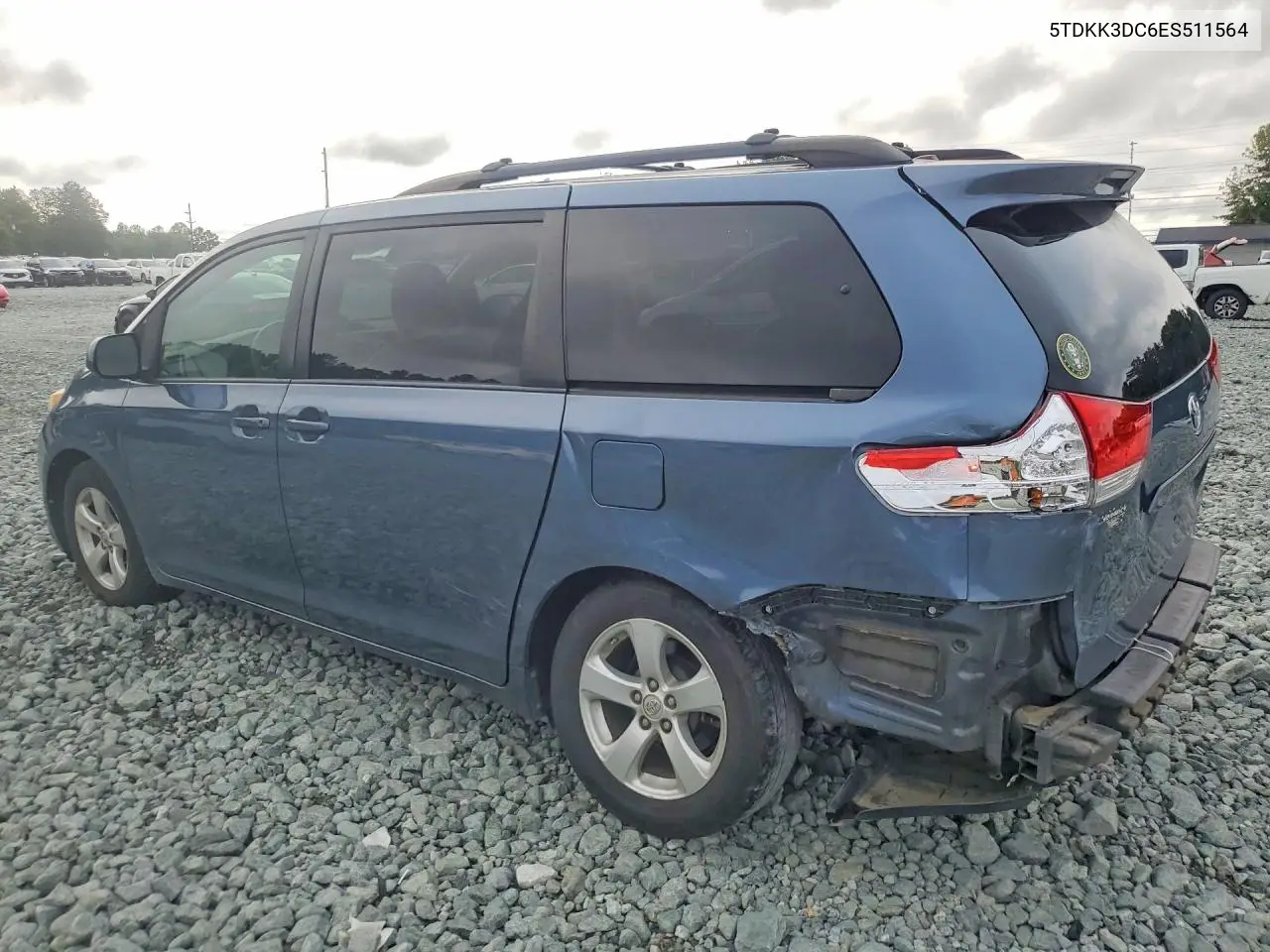 2014 TOYOTA SIENNA VIN 5TDKK3DC6ES511564 — фото 2