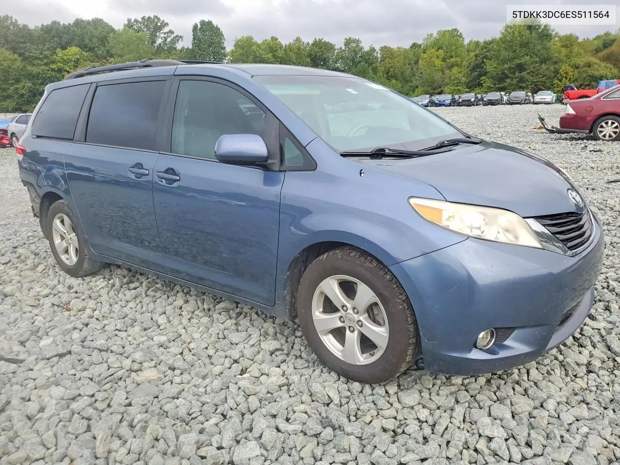 2014 TOYOTA SIENNA VIN 5TDKK3DC6ES511564 — фото 4