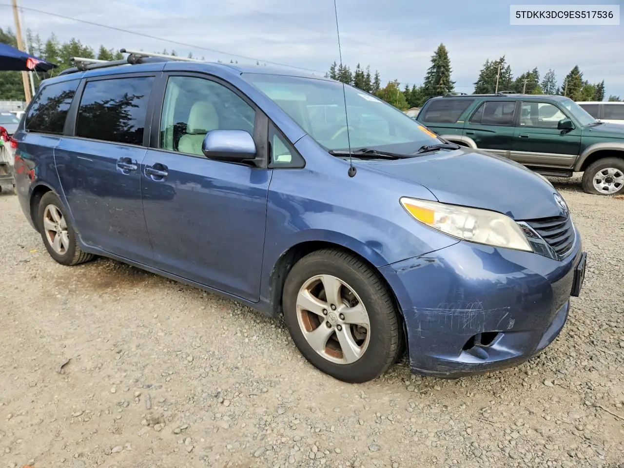2014 TOYOTA SIENNA VIN 5TDKK3DC9ES517536 — фото 4
