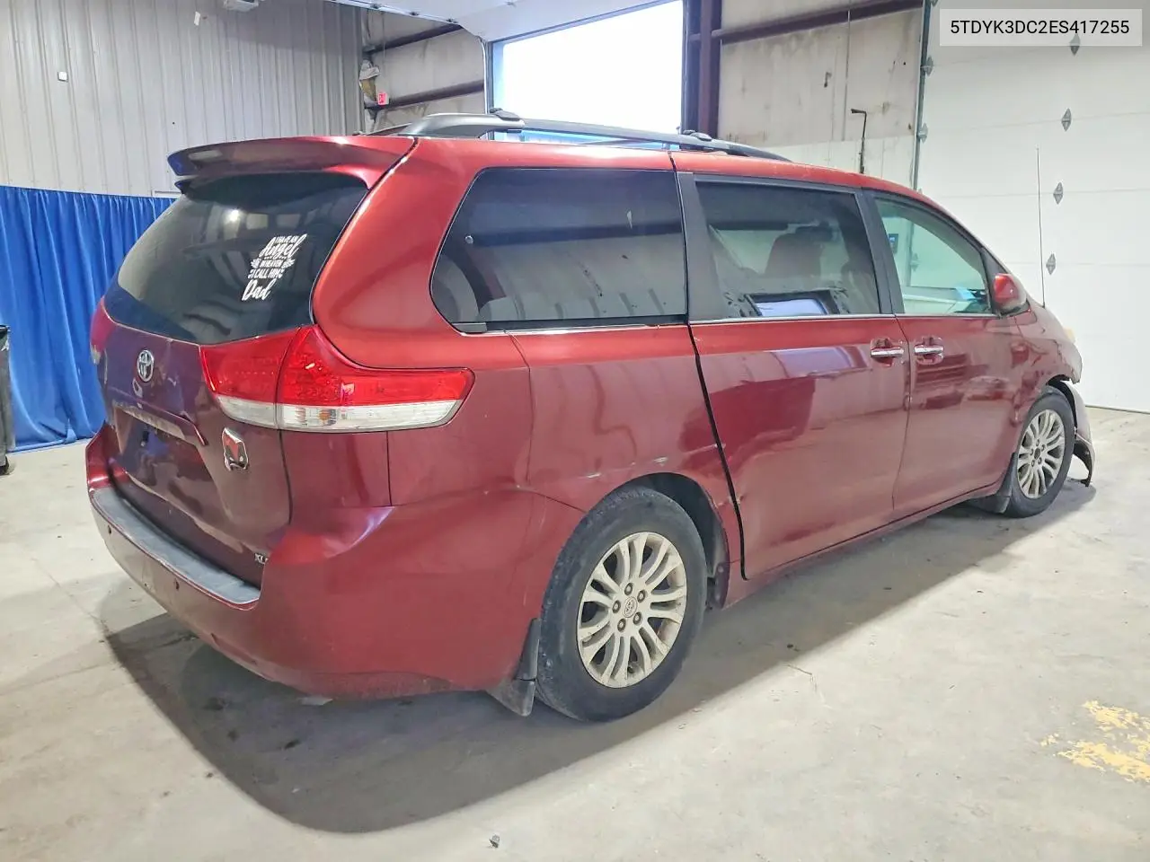 2014 TOYOTA SIENNA VIN 5TDYK3DC2ES417255 — фото 3