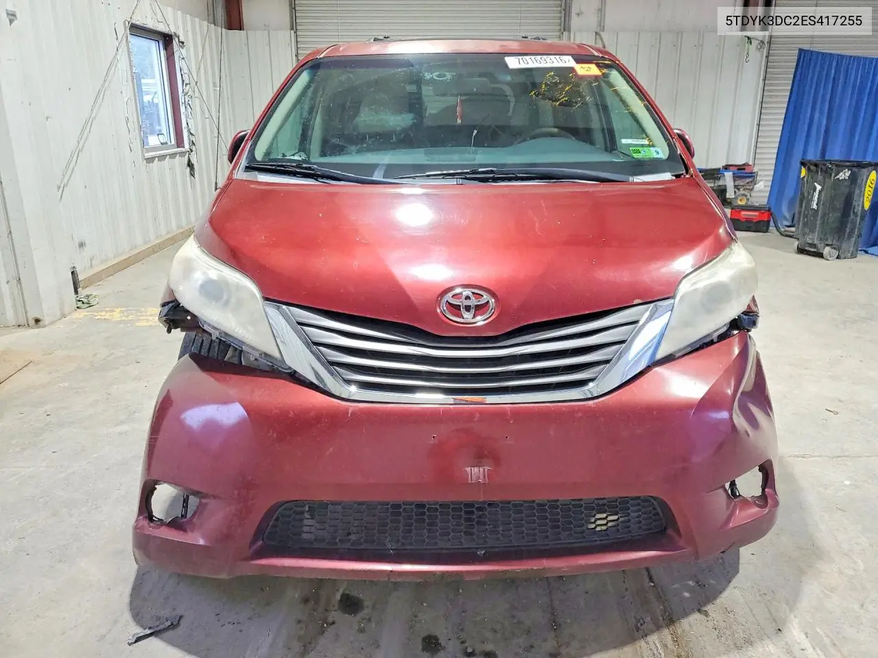 2014 TOYOTA SIENNA VIN 5TDYK3DC2ES417255 — фото 5