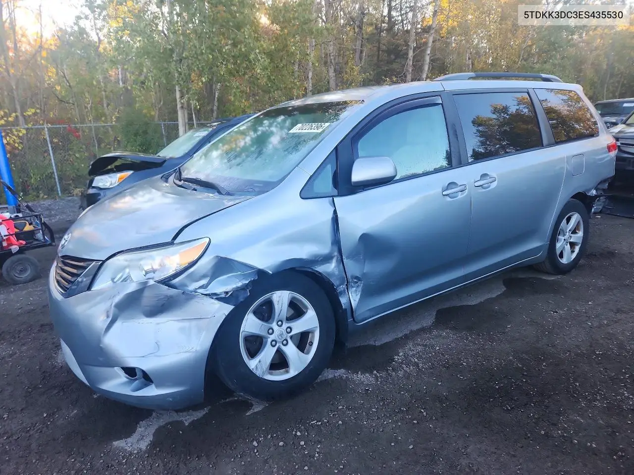 TOYOTA SIENNA 2014, VIN 5TDKK3DC3ES435530