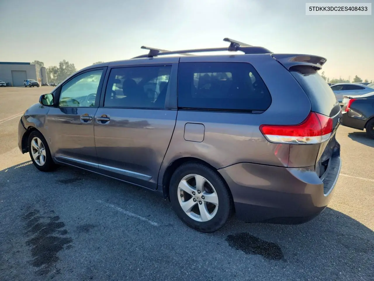 2014 TOYOTA SIENNA VIN 5TDKK3DC2ES408433 — фото 2