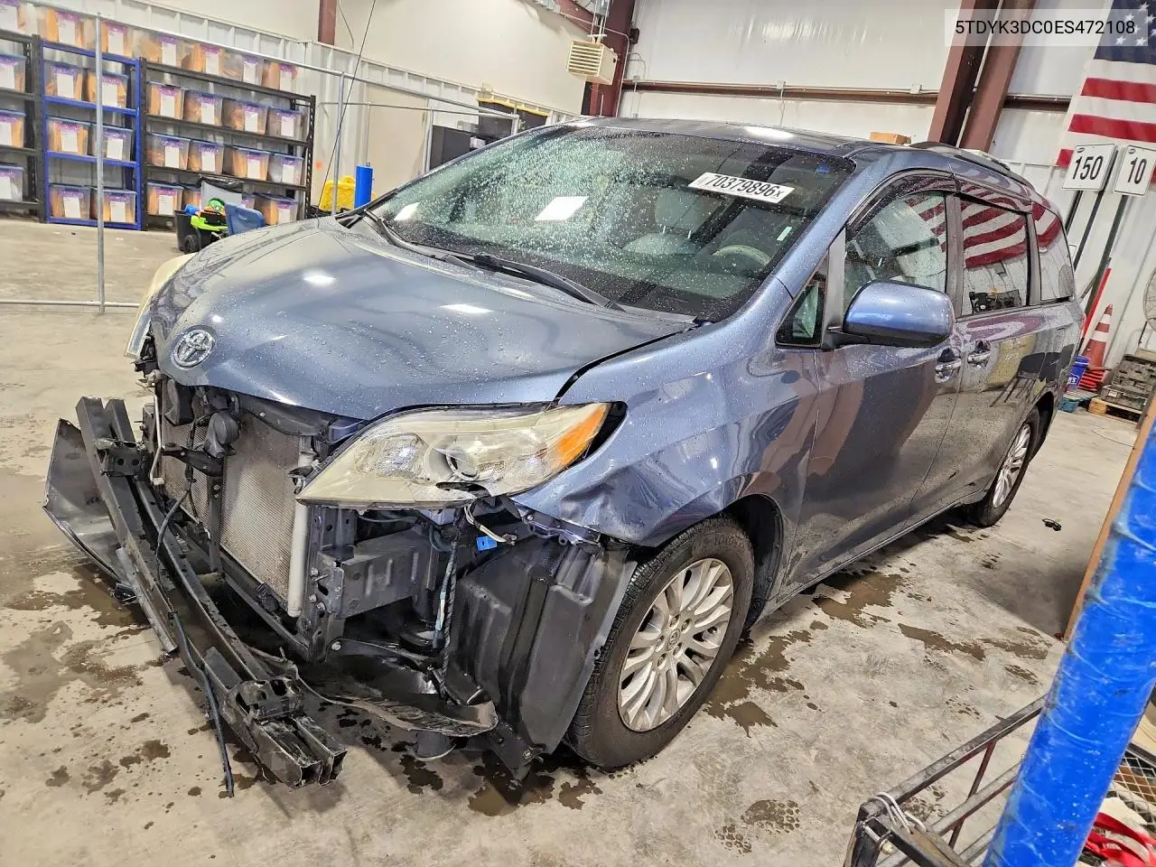 TOYOTA SIENNA 2014, VIN 5TDYK3DC0ES472108