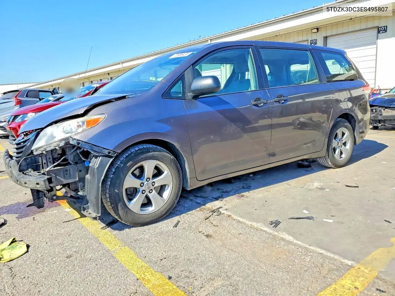 TOYOTA SIENNA 2014, VIN 5TDZK3DC3ES495807