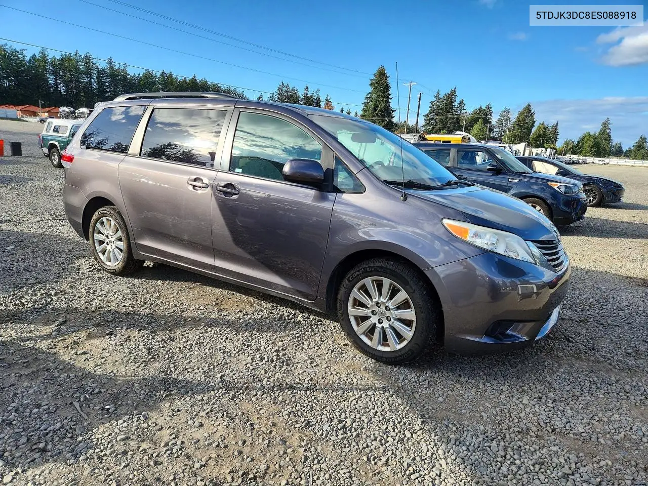 2014 TOYOTA SIENNA VIN 5TDJK3DC8ES088918 — фото 4