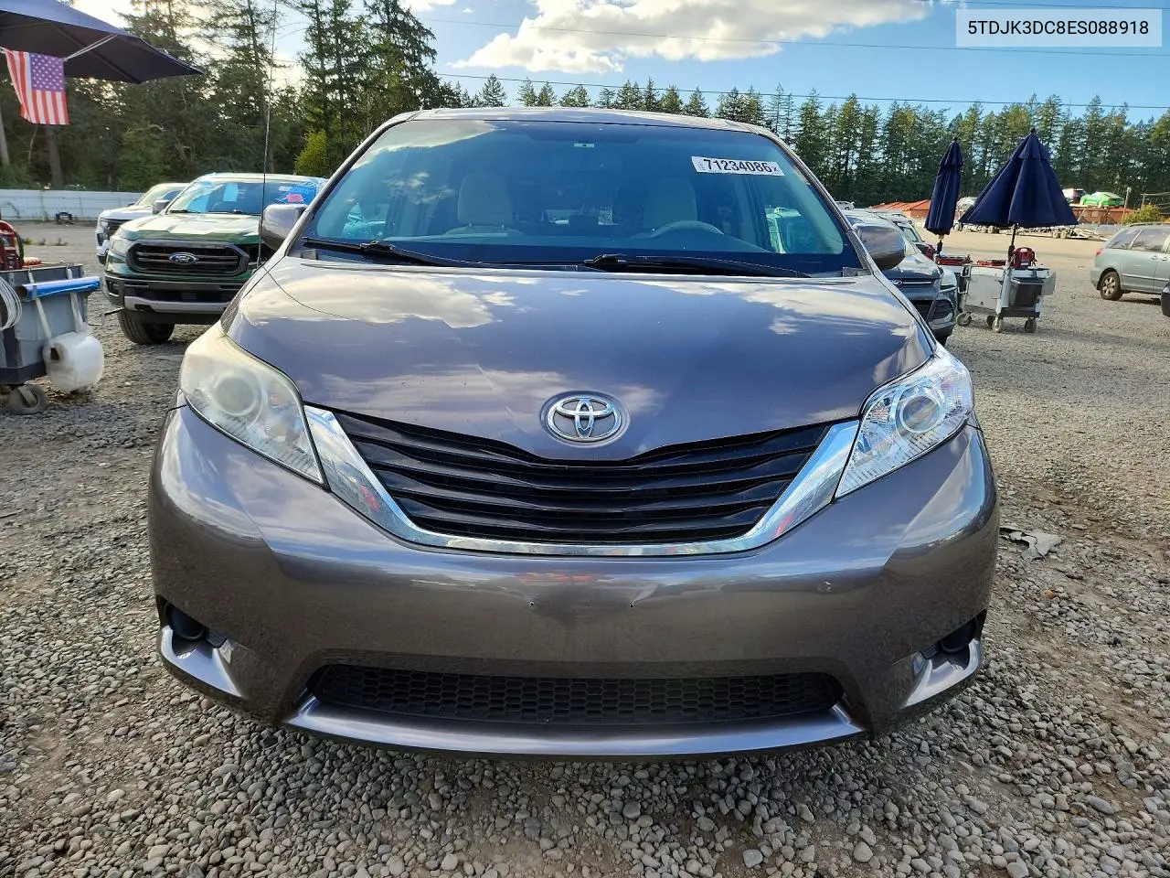 2014 TOYOTA SIENNA VIN 5TDJK3DC8ES088918 — фото 5