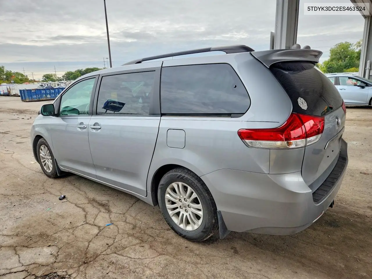 2014 TOYOTA SIENNA VIN 5TDYK3DC2ES463524 — фото 2