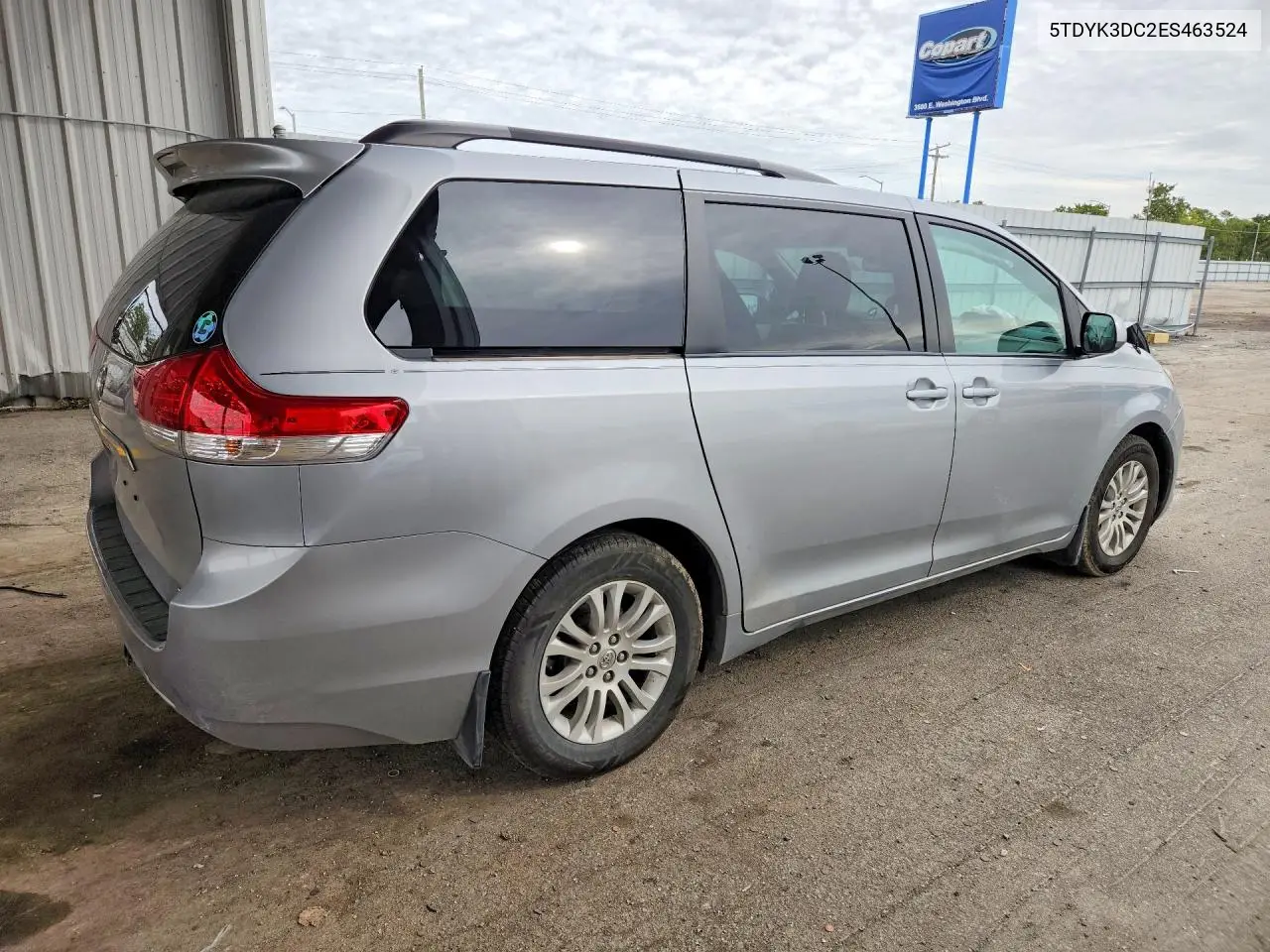 2014 TOYOTA SIENNA VIN 5TDYK3DC2ES463524 — фото 3