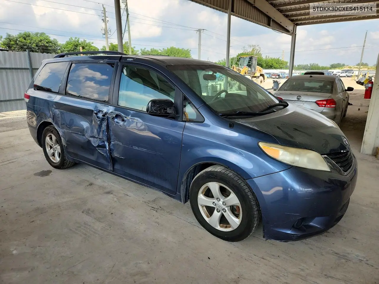 2014 TOYOTA SIENNA VIN 5TDKK3DCXES415114 — фото 4