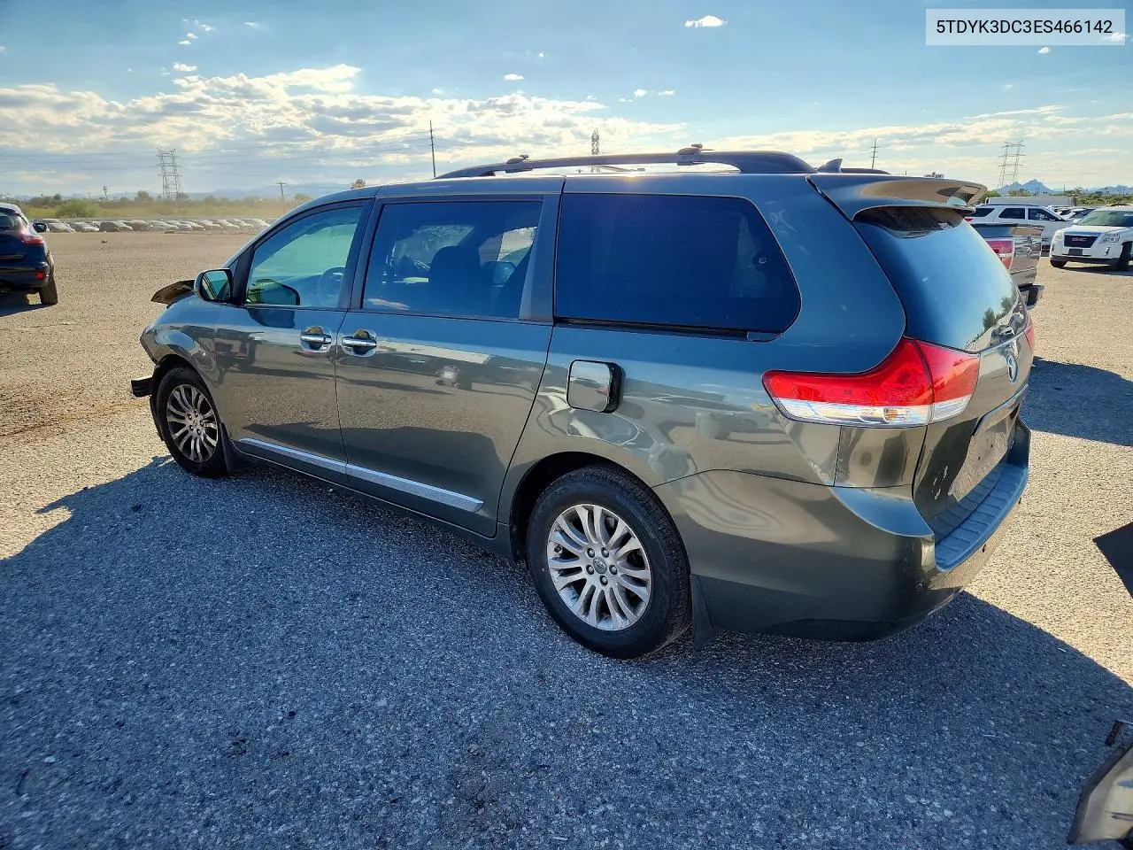 2014 TOYOTA SIENNA VIN 5TDYK3DC3ES466142 — фото 2