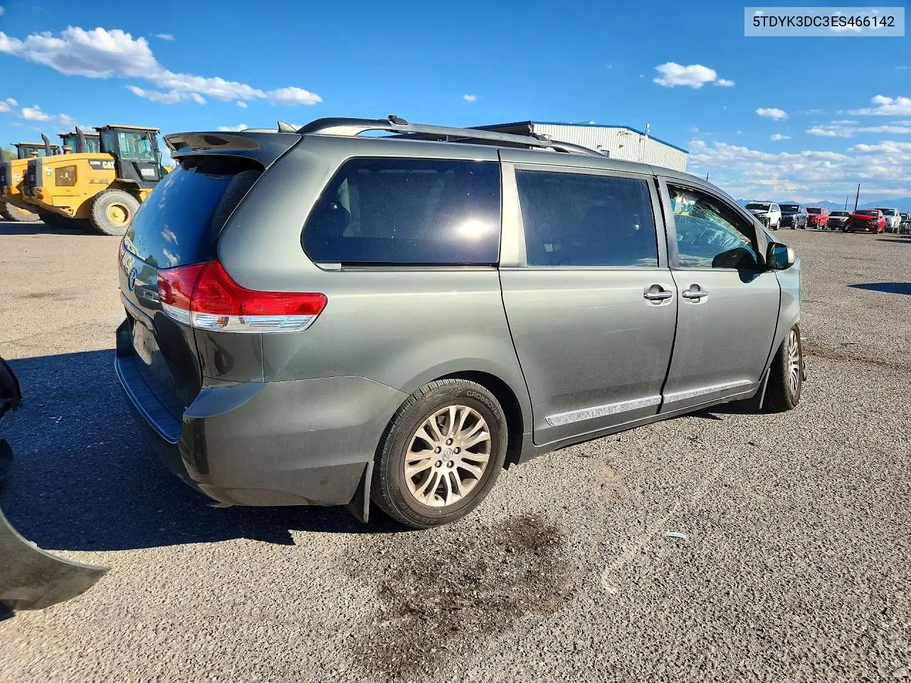 2014 TOYOTA SIENNA VIN 5TDYK3DC3ES466142 — фото 3