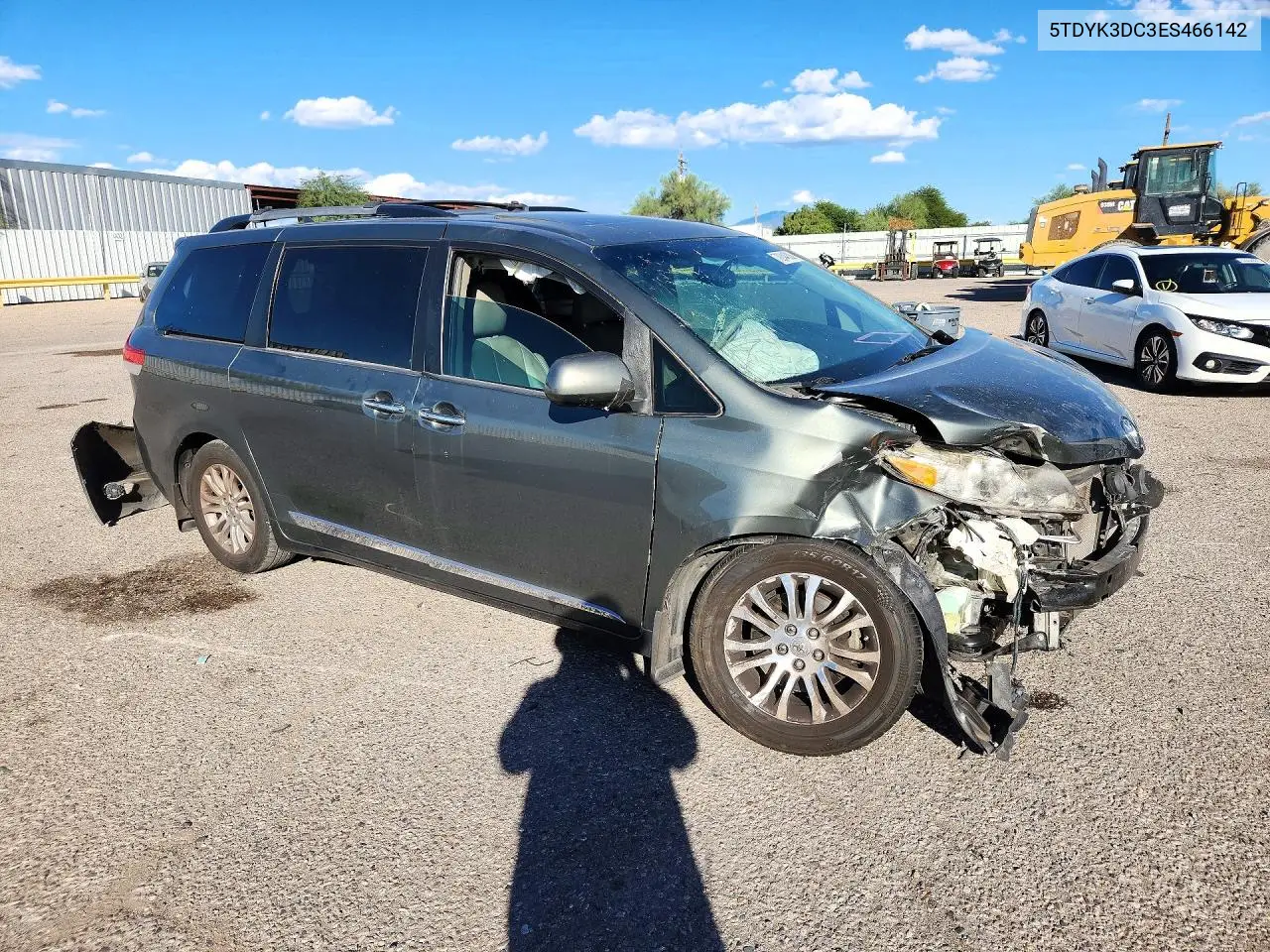 2014 TOYOTA SIENNA VIN 5TDYK3DC3ES466142 — фото 4