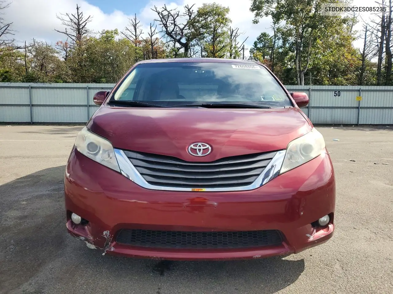 2014 TOYOTA SIENNA VIN 5TDDK3DC2ES085235 — фото 5