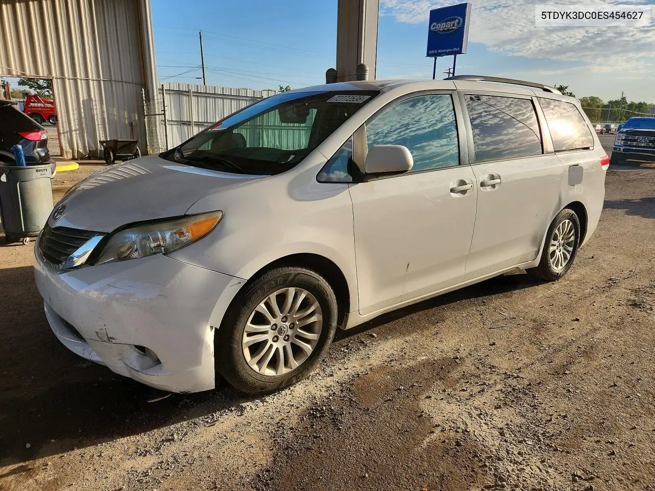 TOYOTA SIENNA 2014, VIN 5TDYK3DC0ES454627
