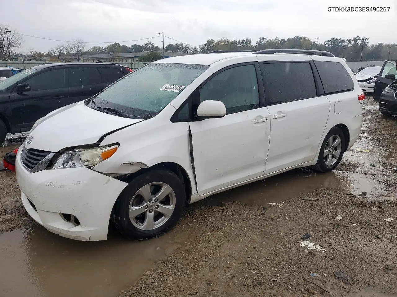 TOYOTA SIENNA 2014, VIN 5TDKK3DC3ES490267