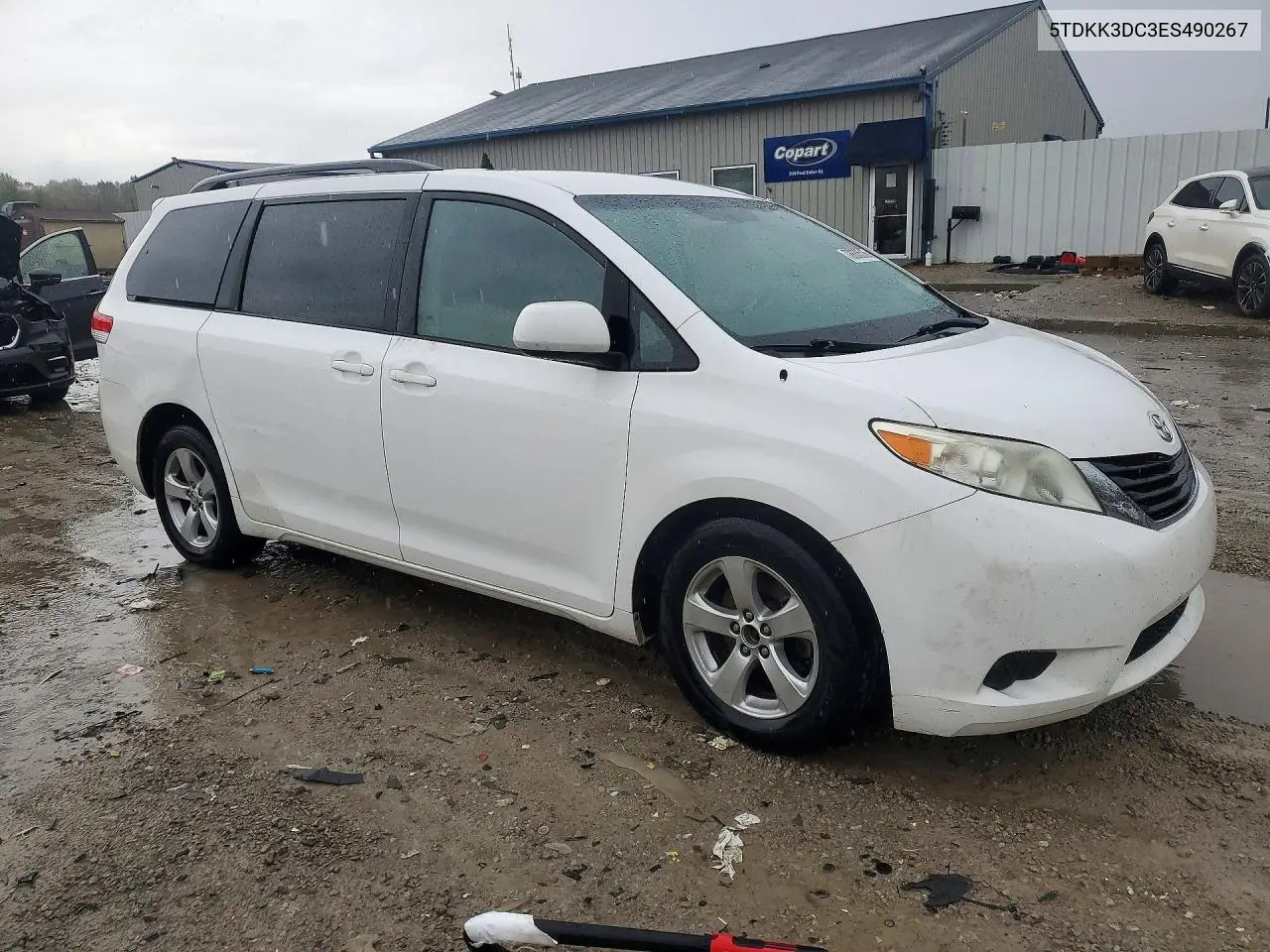 2014 TOYOTA SIENNA VIN 5TDKK3DC3ES490267 — фото 4