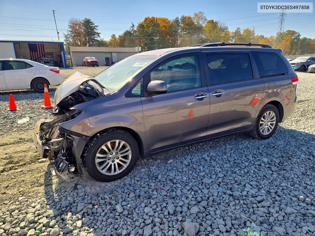 TOYOTA SIENNA 2014, VIN 5TDYK3DC3ES497858