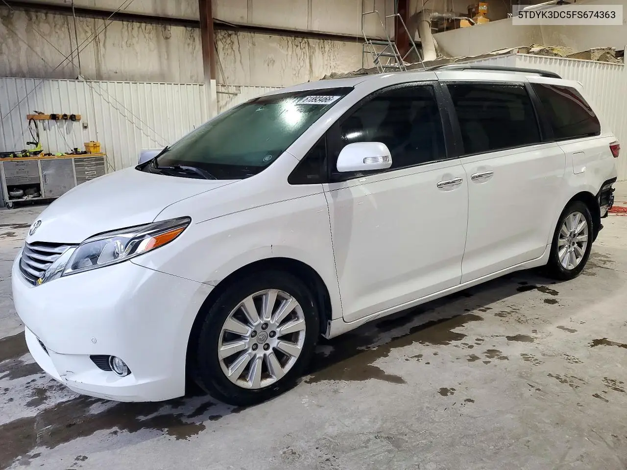 TOYOTA SIENNA 2015, VIN 5TDYK3DC5FS674363