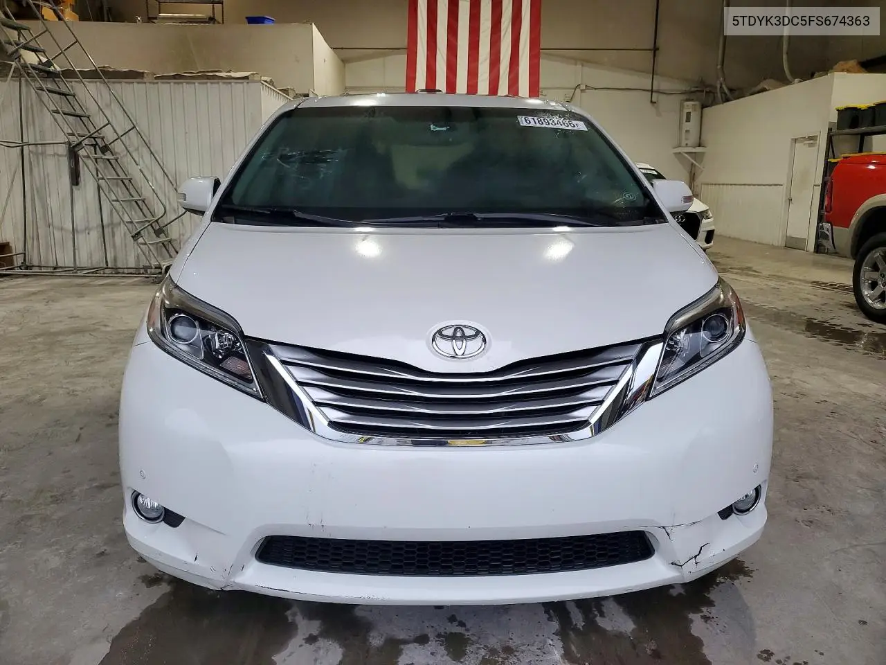 2015 TOYOTA SIENNA VIN 5TDYK3DC5FS674363 — фото 5