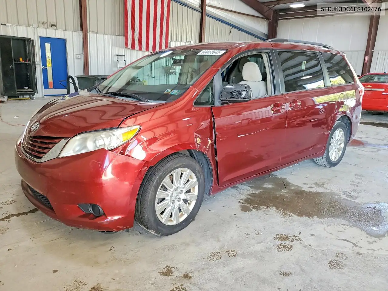TOYOTA SIENNA 2015, VIN 5TDJK3DC6FS102476