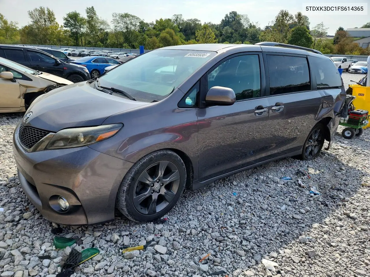 TOYOTA SIENNA 2015, VIN 5TDXK3DC1FS614365