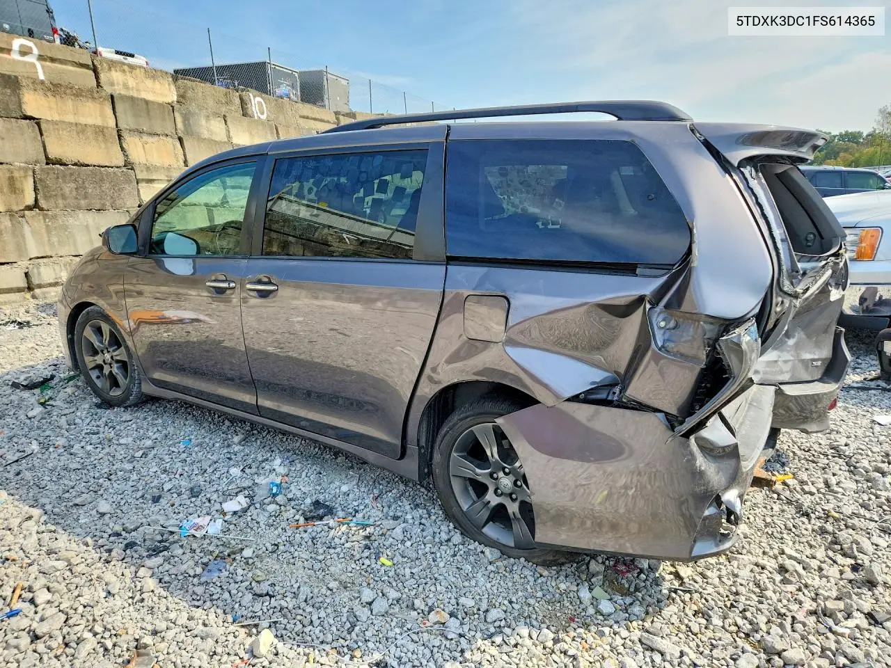2015 TOYOTA SIENNA VIN 5TDXK3DC1FS614365 — фото 2