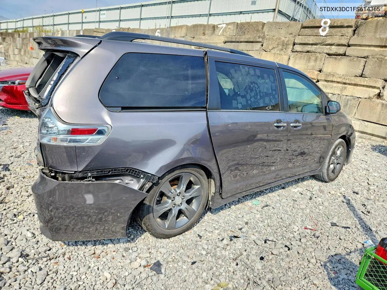 2015 TOYOTA SIENNA VIN 5TDXK3DC1FS614365 — фото 3