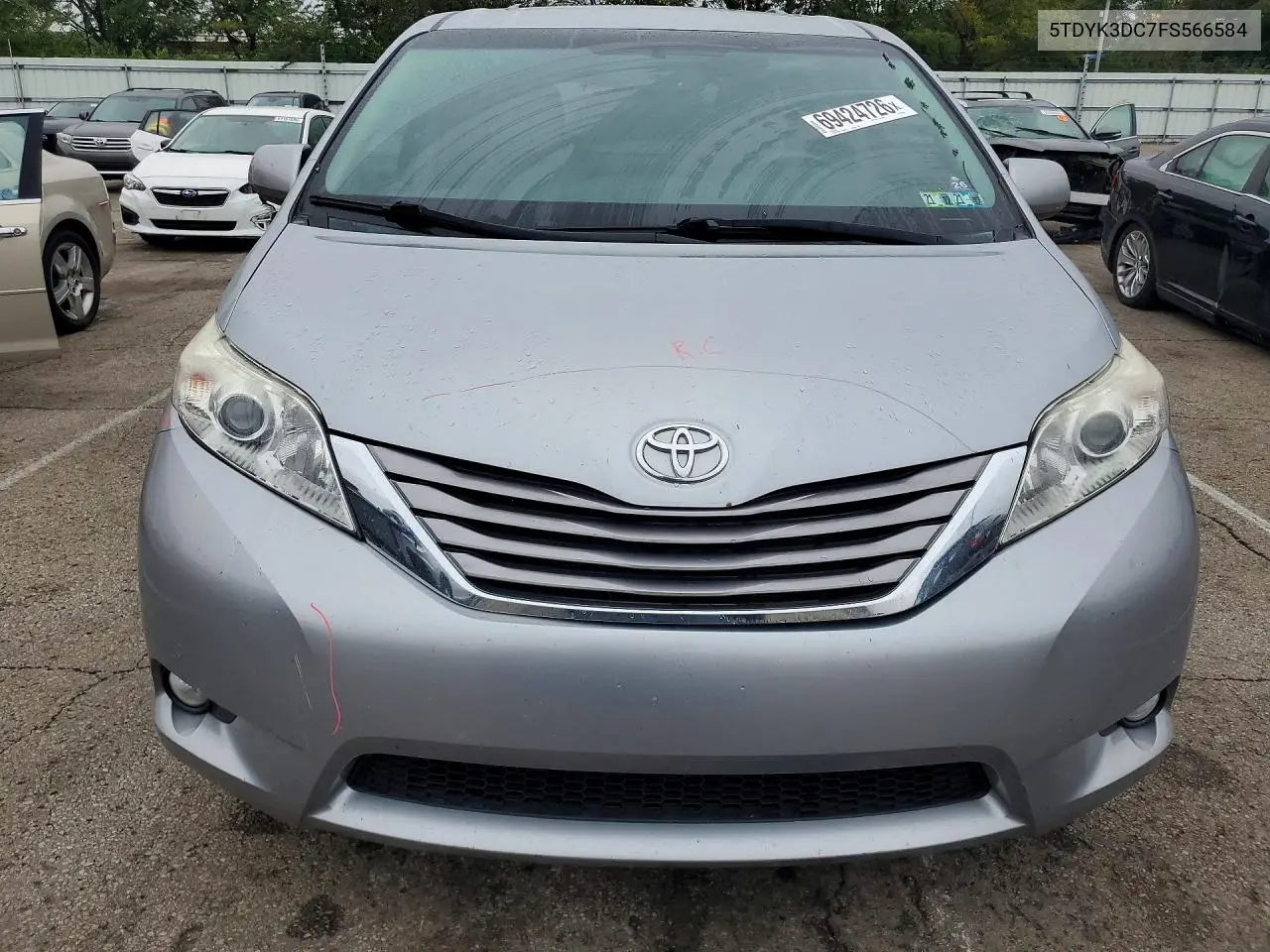 2015 TOYOTA SIENNA VIN 5TDYK3DC7FS566584 — фото 5