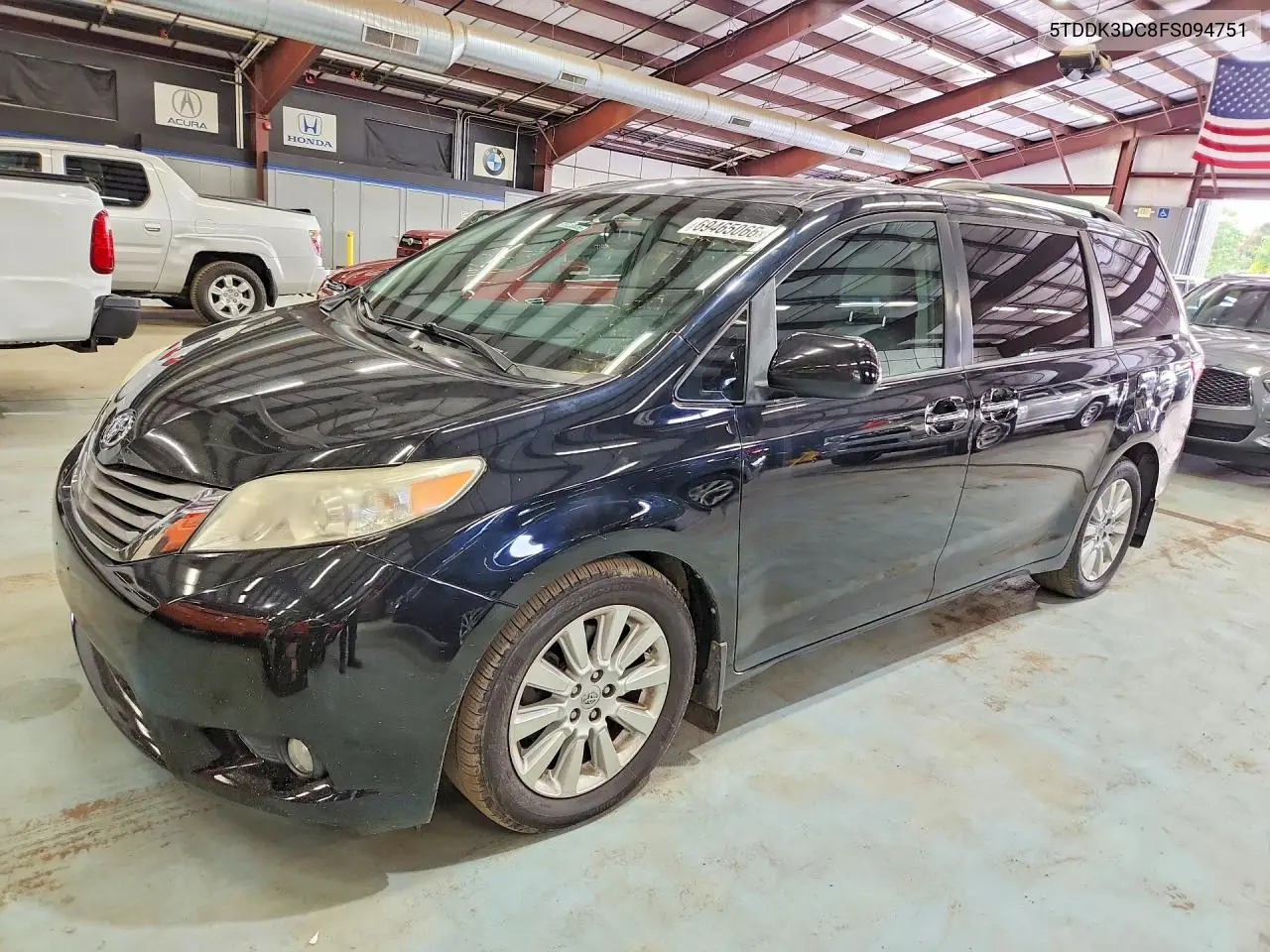TOYOTA SIENNA 2015, VIN 5TDDK3DC8FS094751