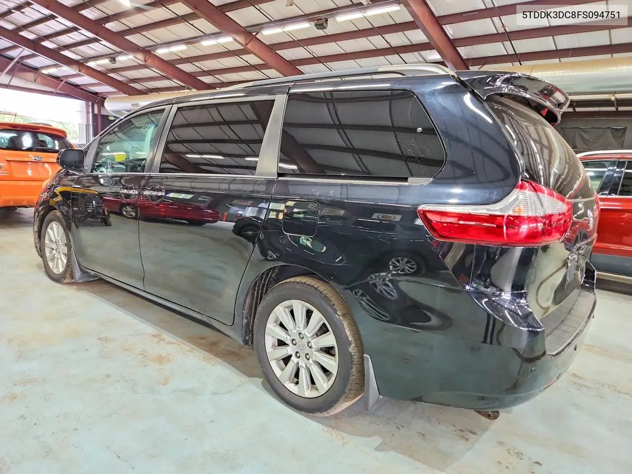 2015 TOYOTA SIENNA VIN 5TDDK3DC8FS094751 — фото 2