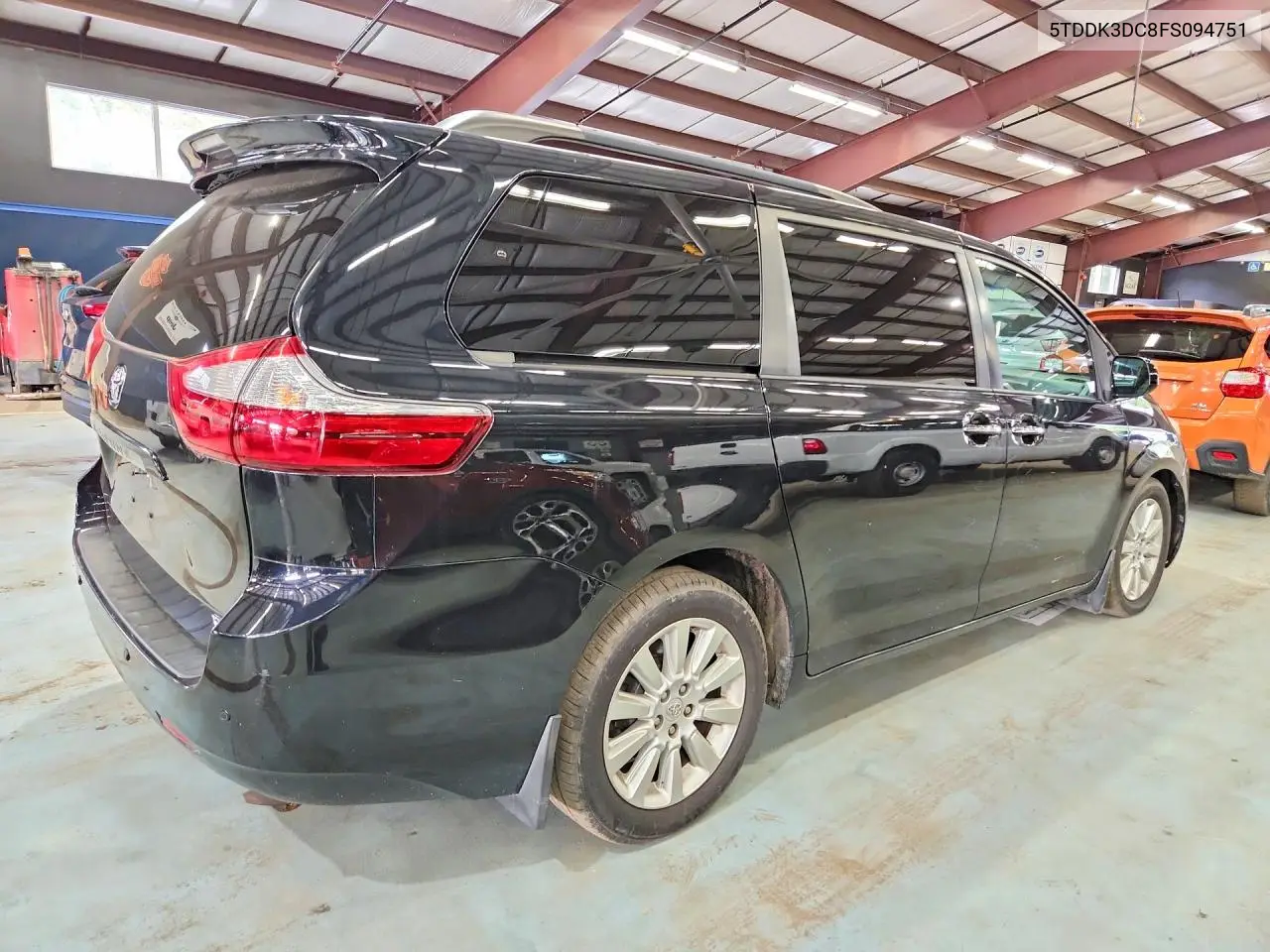 2015 TOYOTA SIENNA VIN 5TDDK3DC8FS094751 — фото 3