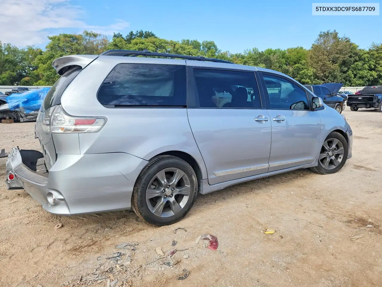 2015 TOYOTA SIENNA VIN 5TDXK3DC9FS687709 — фото 3