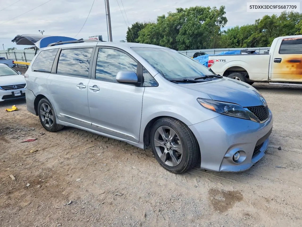 2015 TOYOTA SIENNA VIN 5TDXK3DC9FS687709 — фото 4