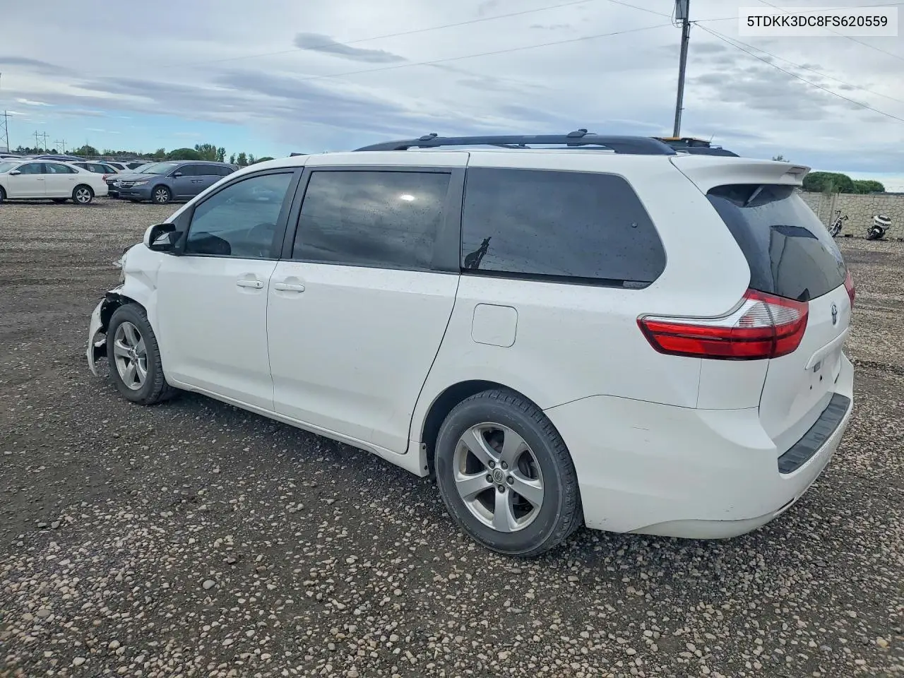 2015 TOYOTA SIENNA VIN 5TDKK3DC8FS620559 — фото 2