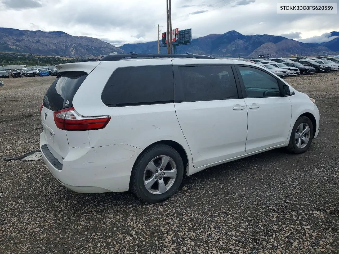 2015 TOYOTA SIENNA VIN 5TDKK3DC8FS620559 — фото 3