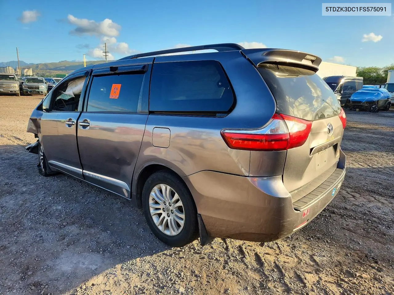 2015 TOYOTA SIENNA VIN 5TDYK3DC8FS641065 — фото 5