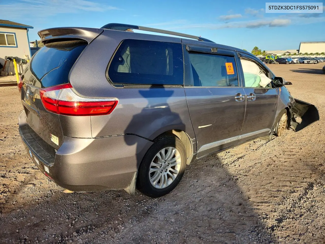 TOYOTA SIENNA 2015, VIN 5TDYK3DC8FS641065