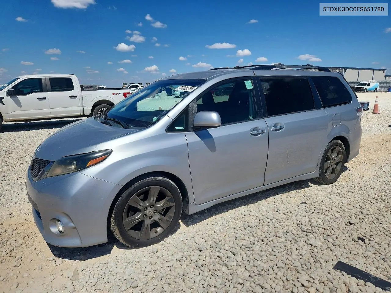 TOYOTA SIENNA 2015, VIN 5TDXK3DC0FS651780