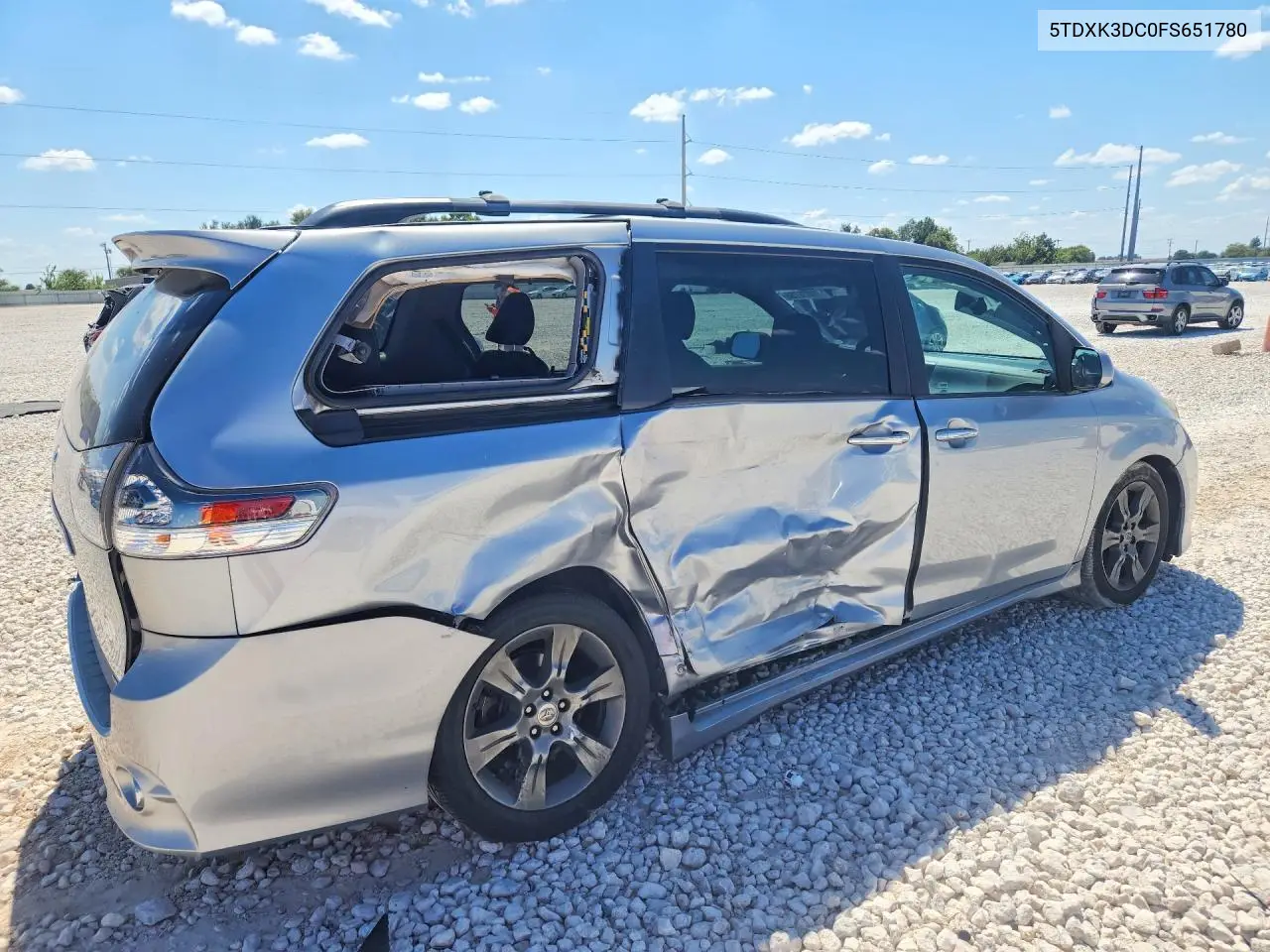 2015 TOYOTA SIENNA VIN 5TDXK3DC0FS651780 — фото 3