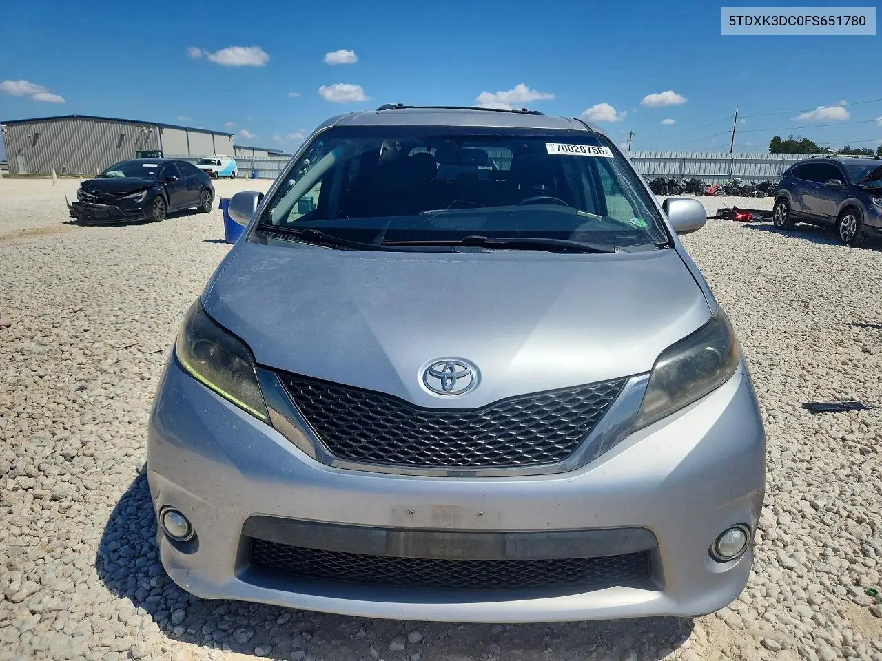 2015 TOYOTA SIENNA VIN 5TDXK3DC0FS651780 — фото 5