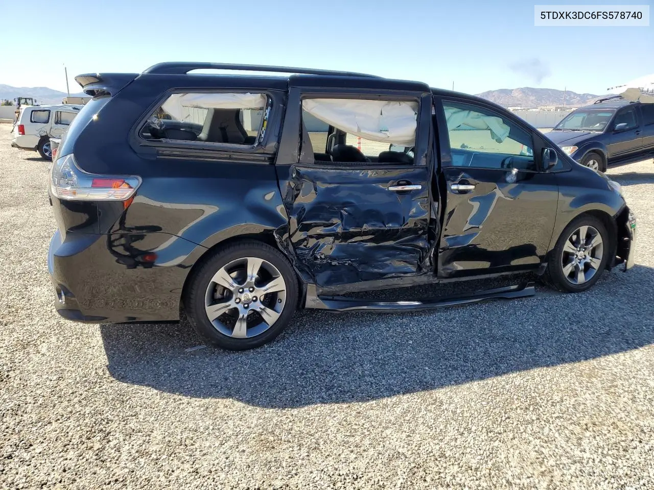 2015 TOYOTA SIENNA VIN 5TDXK3DC6FS578740 — фото 3